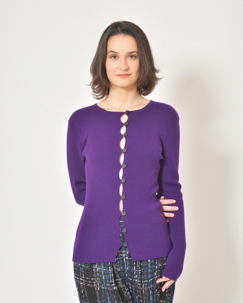 Pull en laine à boutons Liviana Conti 