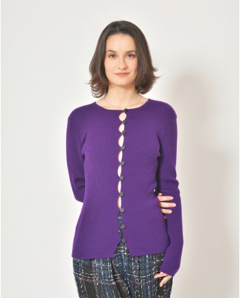 Pull en laine à boutons Liviana Conti 