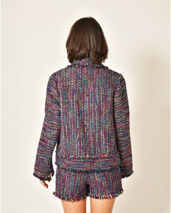 Veste en tweed multicolore Edward Achour 