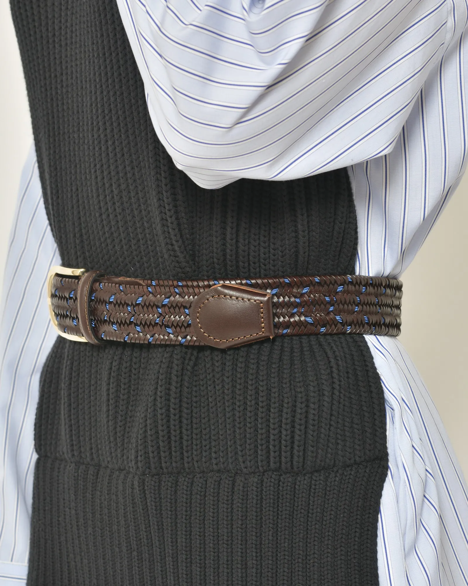 Ceinture en cuir tressé Chloé Stora 