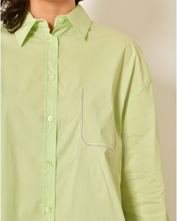 Chemise en coton vert Peserico 