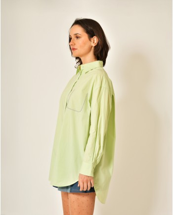 Chemise en coton vert Peserico 