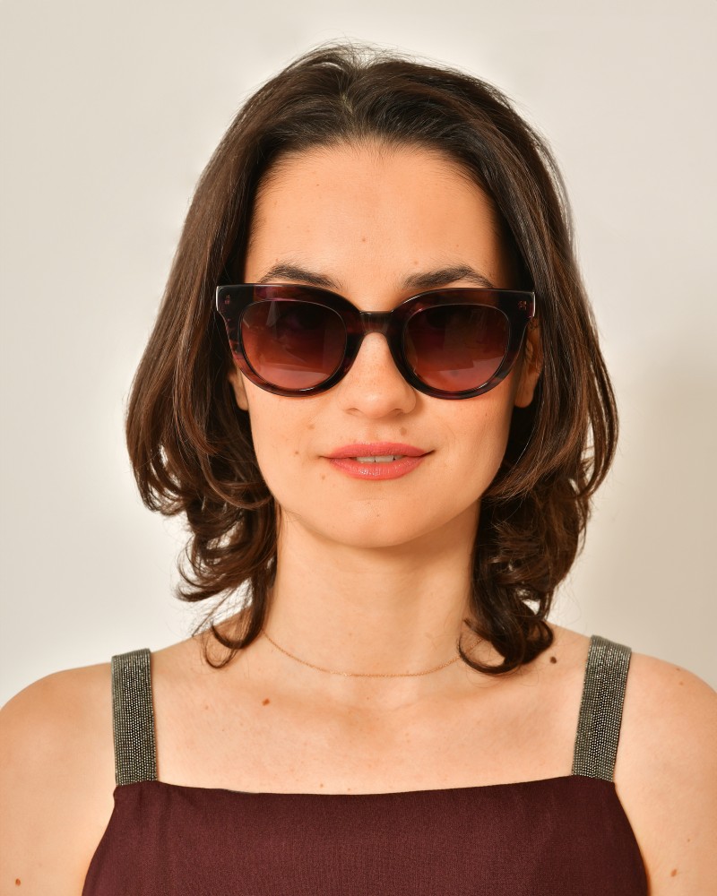 Lunettes papillon en acétate bordeaux Carven 