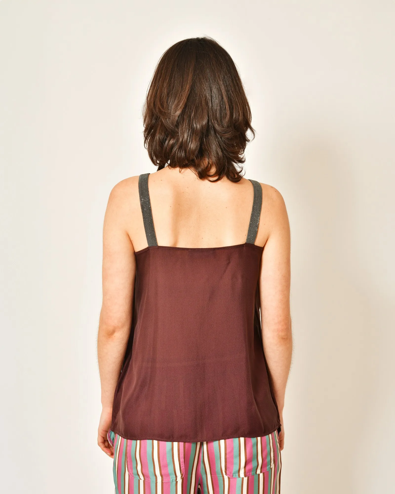 Top en soie cerise Fabiana Filippi 