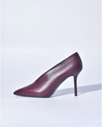 Escarpins en cuir couleur cerise Premiata 