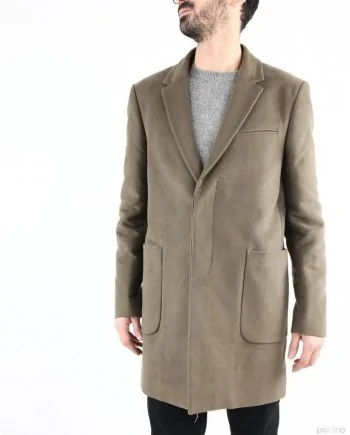 Manteau taupe élégant en suedine Mauro Grifoni 