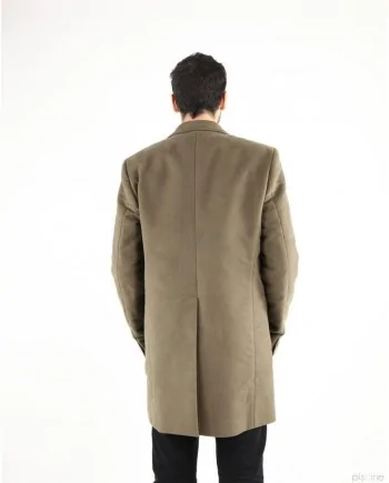 Manteau taupe élégant en suedine Mauro Grifoni 