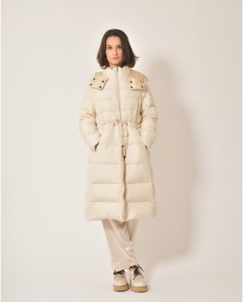 Manteau matelassé beige à capuche Peserico 