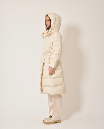 Manteau matelassé beige à capuche Peserico 