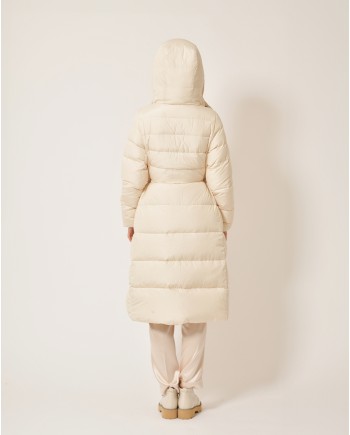 Manteau matelassé beige à capuche Peserico 