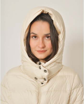 Manteau matelassé beige à capuche Peserico 