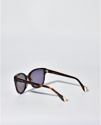 Lunettes marron papillon en verre miroir Carven 