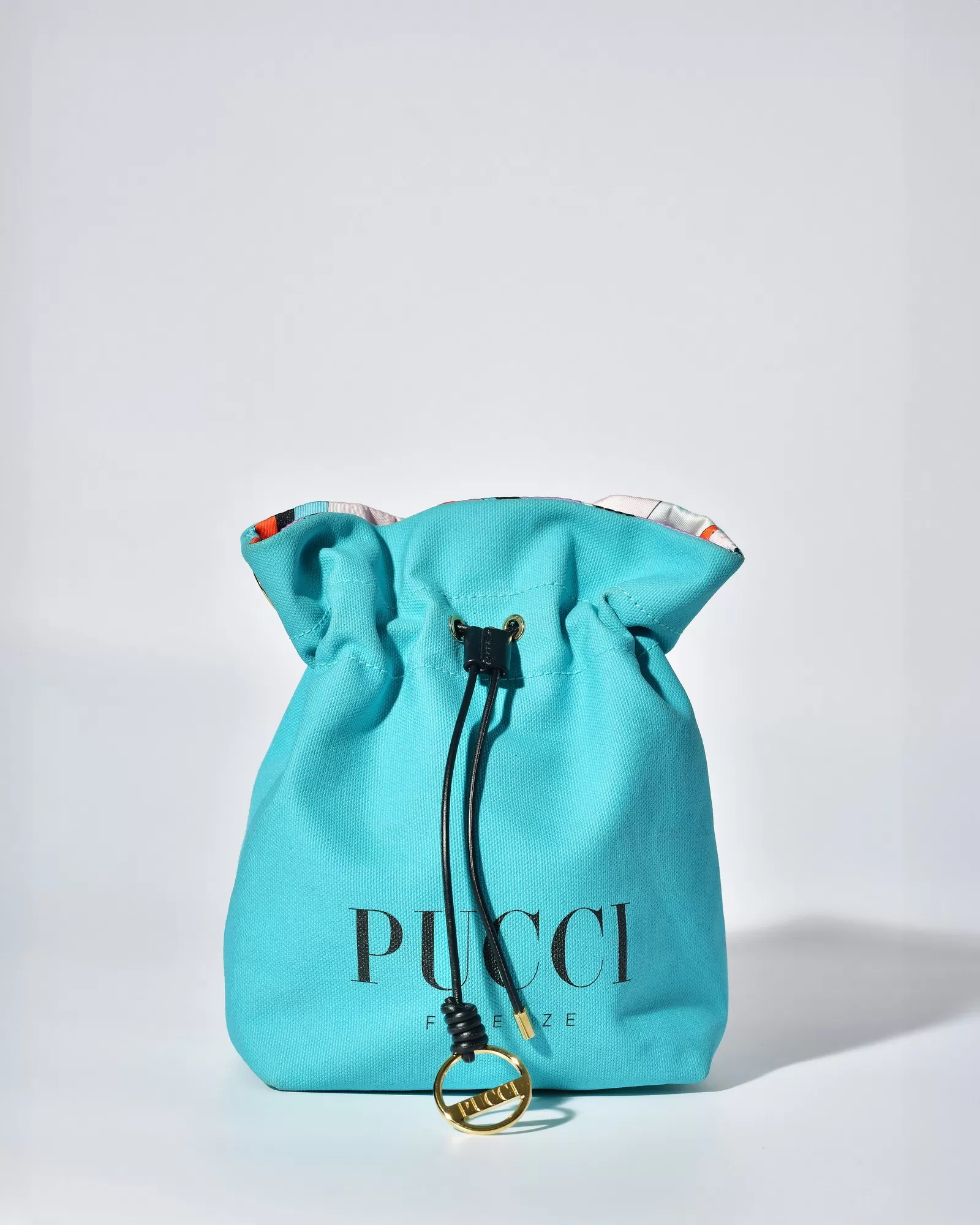 Porte cosmétique en toile bleue Emilio Pucci 