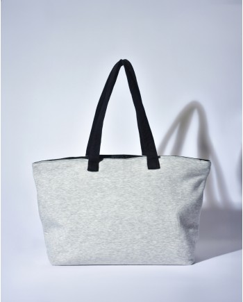 Sac porté épaule gris à applications FF True Fake 