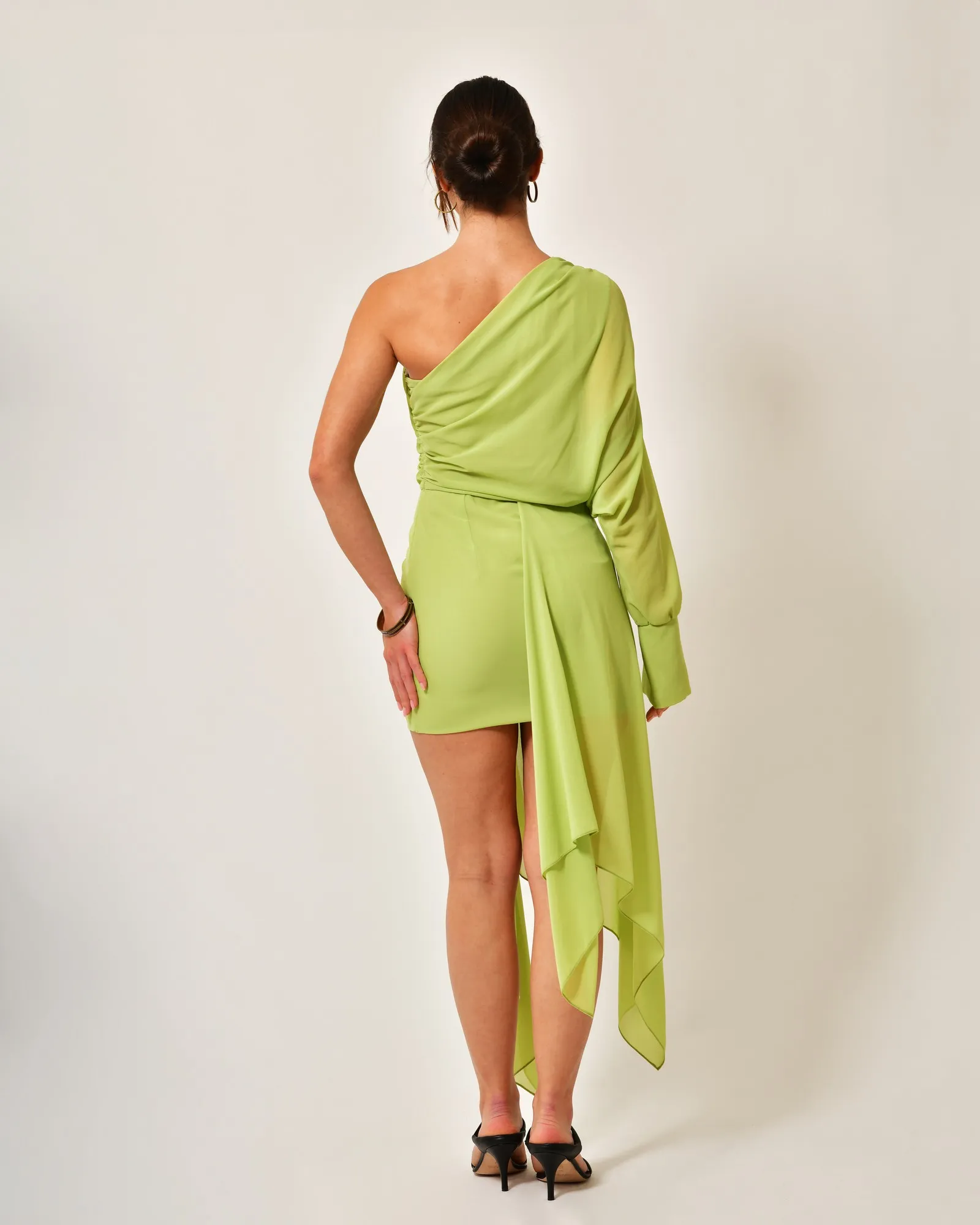 Robe verte en crêpe fluide Patrizia Pepe 