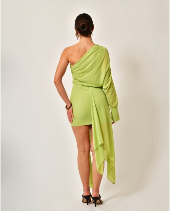 Robe verte en crêpe fluide Patrizia Pepe 