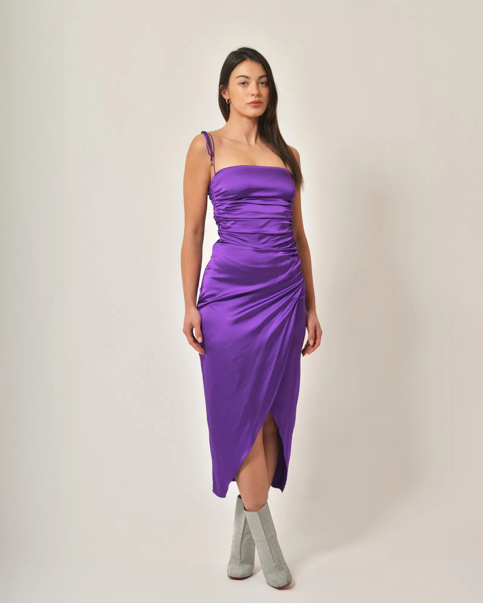 Robe en viscose mélangée violette Patrizia Pepe 