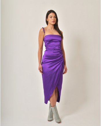 Robe en viscose mélangée violette Patrizia Pepe 