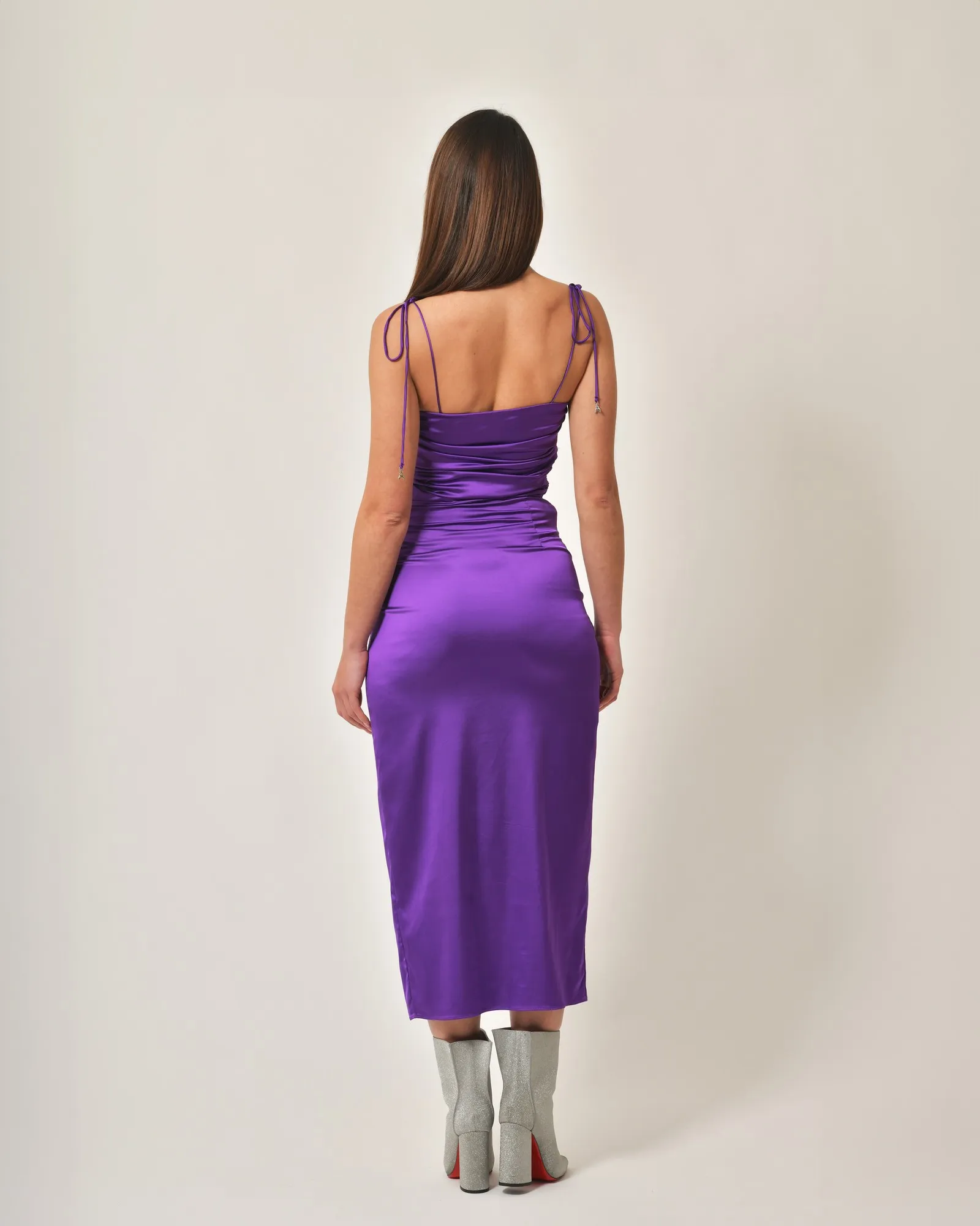 Robe en viscose mélangée violette Patrizia Pepe 