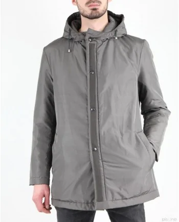 Coupe-vent gris imperméable à capuche Aquarama 