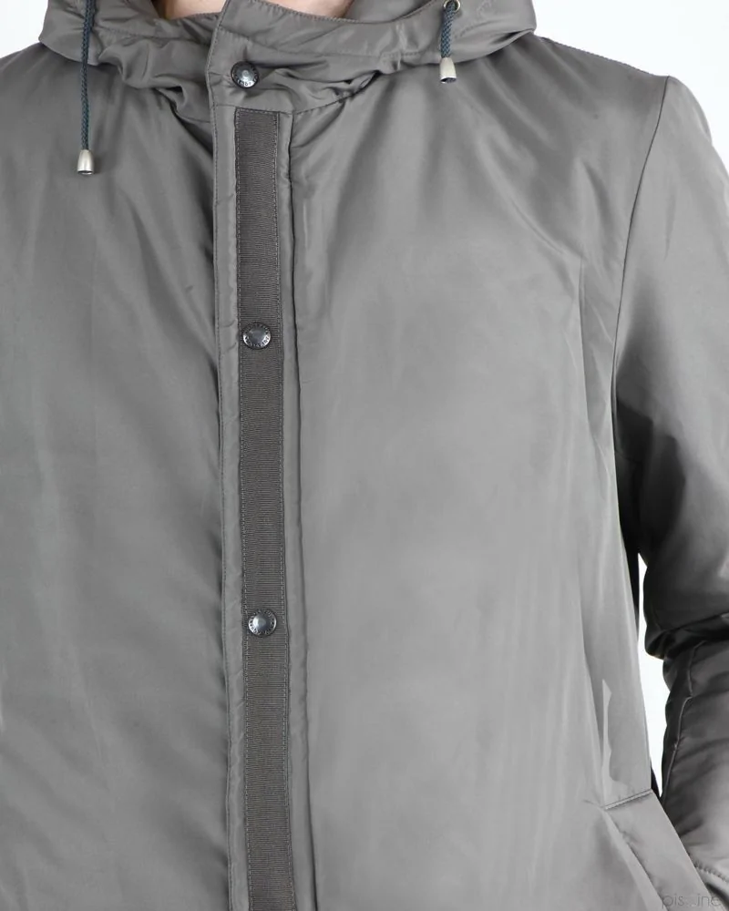 Coupe-vent gris imperméable à capuche Aquarama 