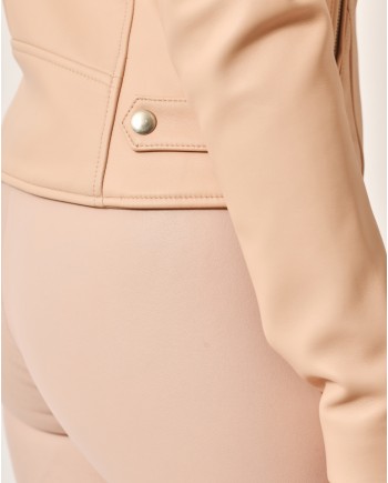 Veste perfecto en cuir rose Mackage 