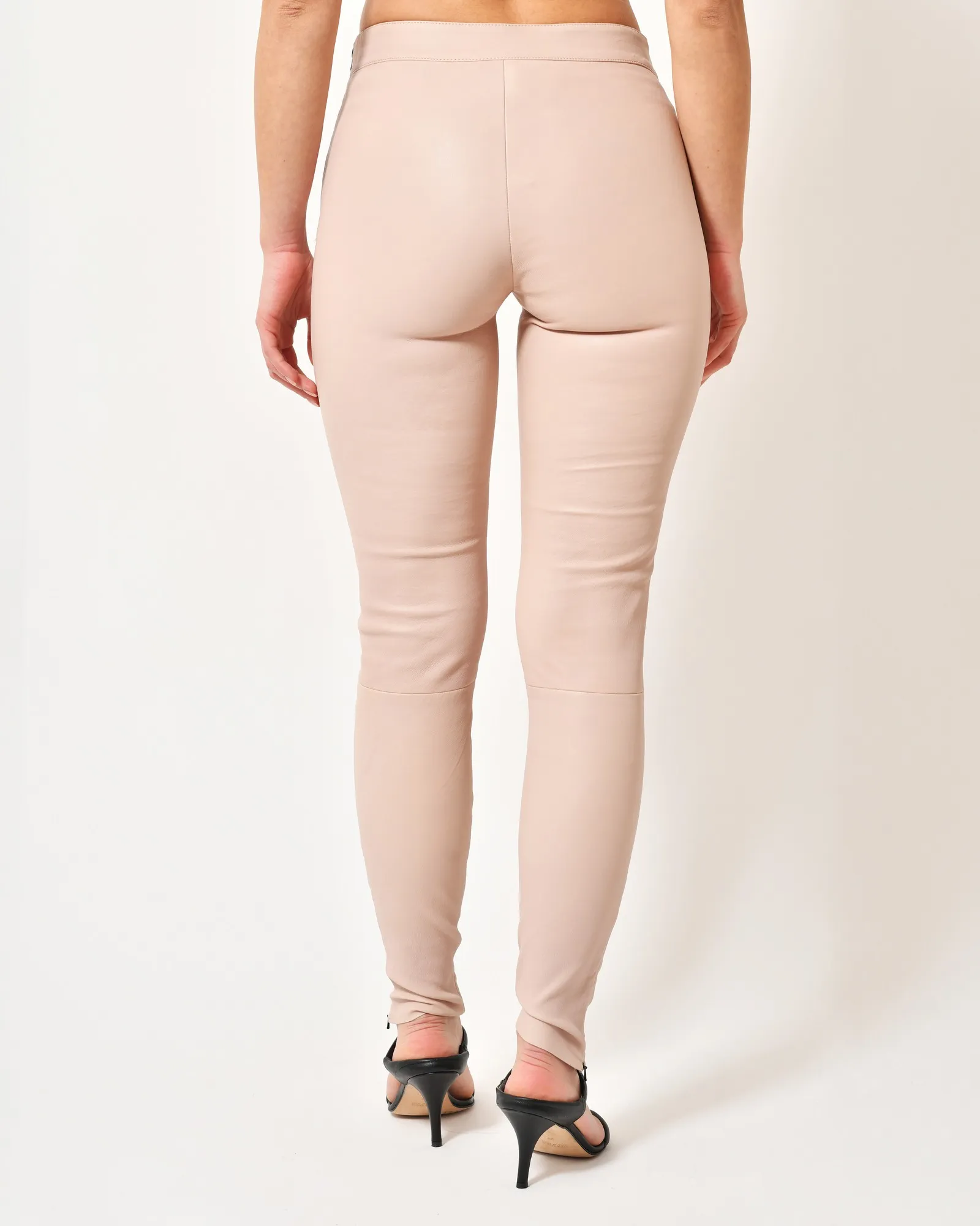 Pantalon en cuir rose Mackage 