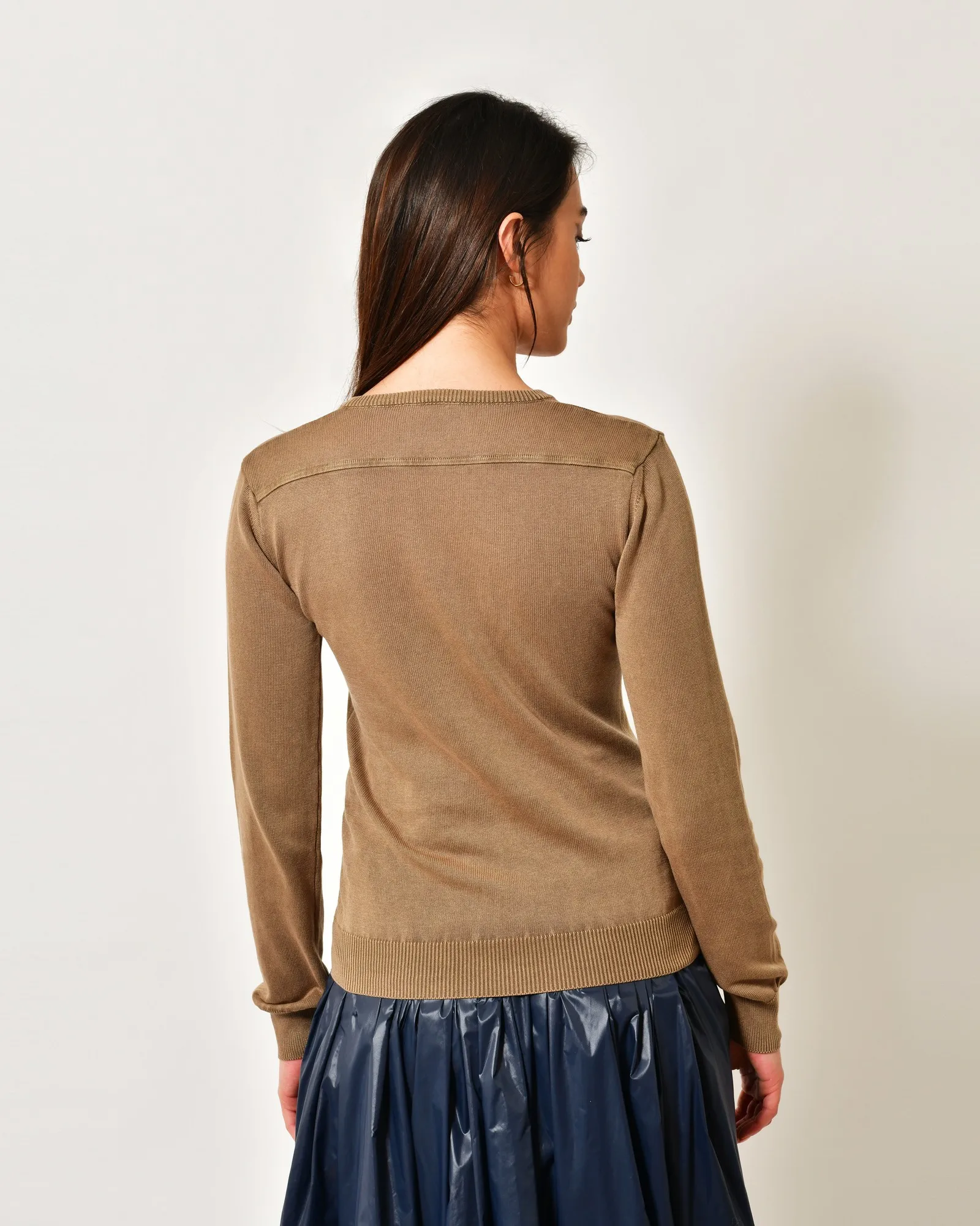 Pull en maille marron Prada 