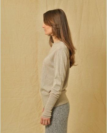 Pull en cachemire, coton et laine Emma White 