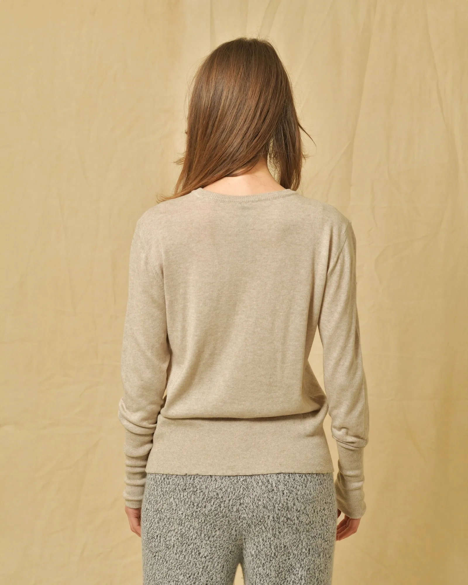 Pull en cachemire, coton et laine Emma White 