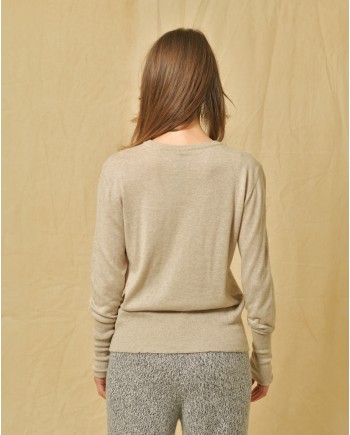 Pull en cachemire, coton et laine Emma White 