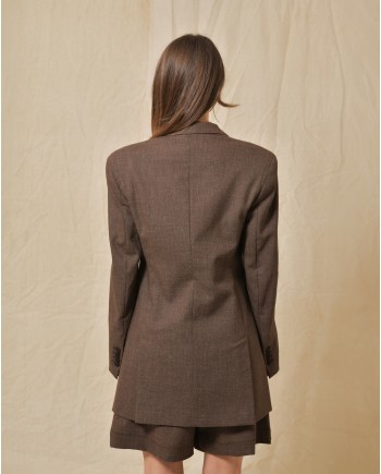 Veste en laine vierge marron Malloni 