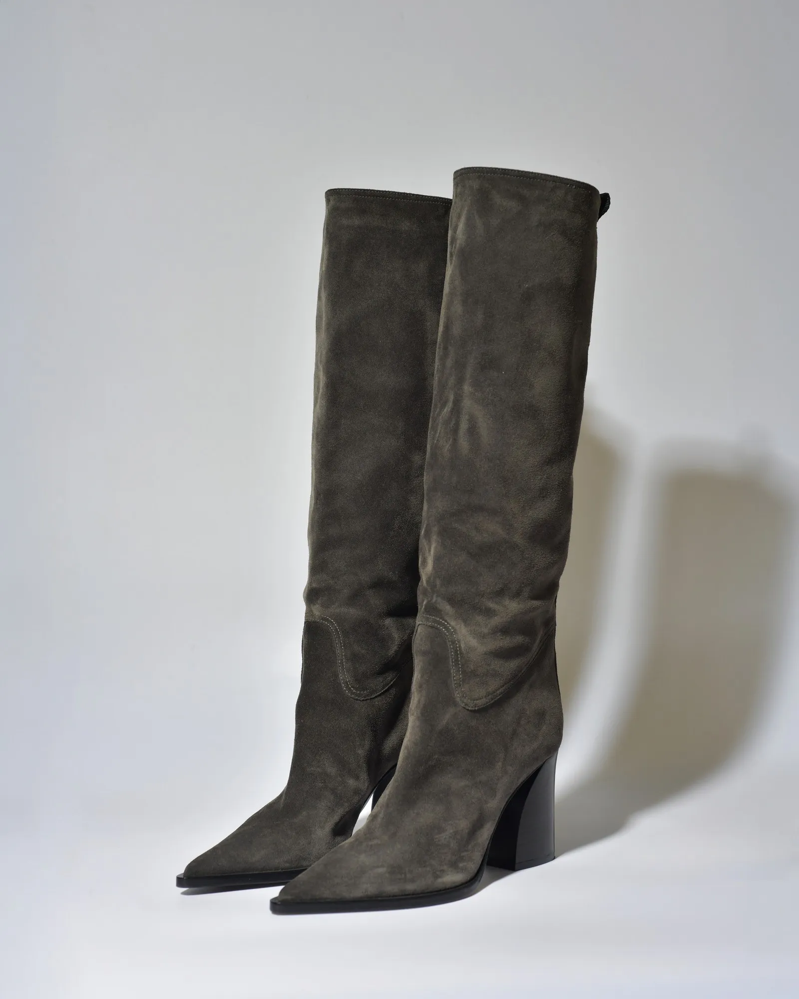 Bottes en daim taupe Premiata 