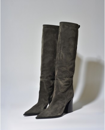 Bottes en daim taupe Premiata 