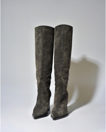 Bottes en daim taupe Premiata 