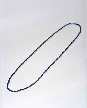 Collier en perles bleues marine Edward Achour 