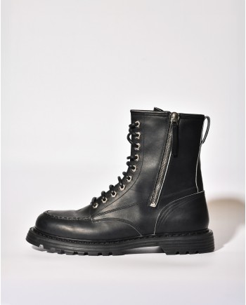 Bottines en cuir noir Premiata 