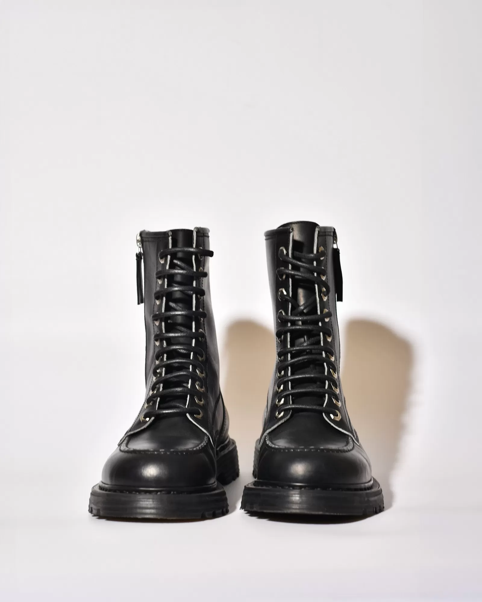 Bottines en cuir noir Premiata 