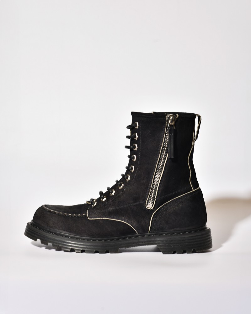 Bottines en daim noir Premiata 