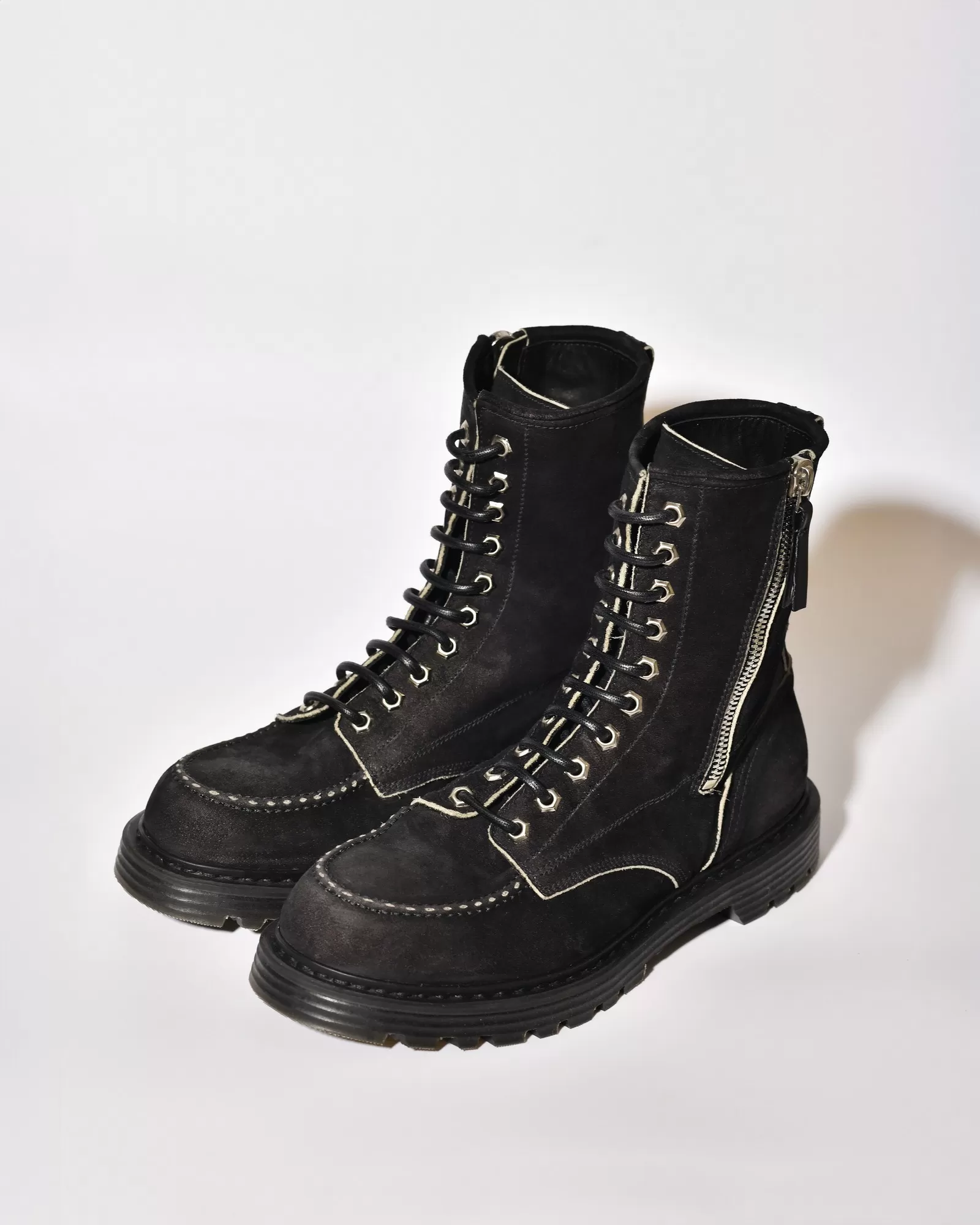 Bottines en daim noir Premiata 