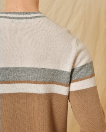 Pull en laine vierge, soie et cachemire Peserico 