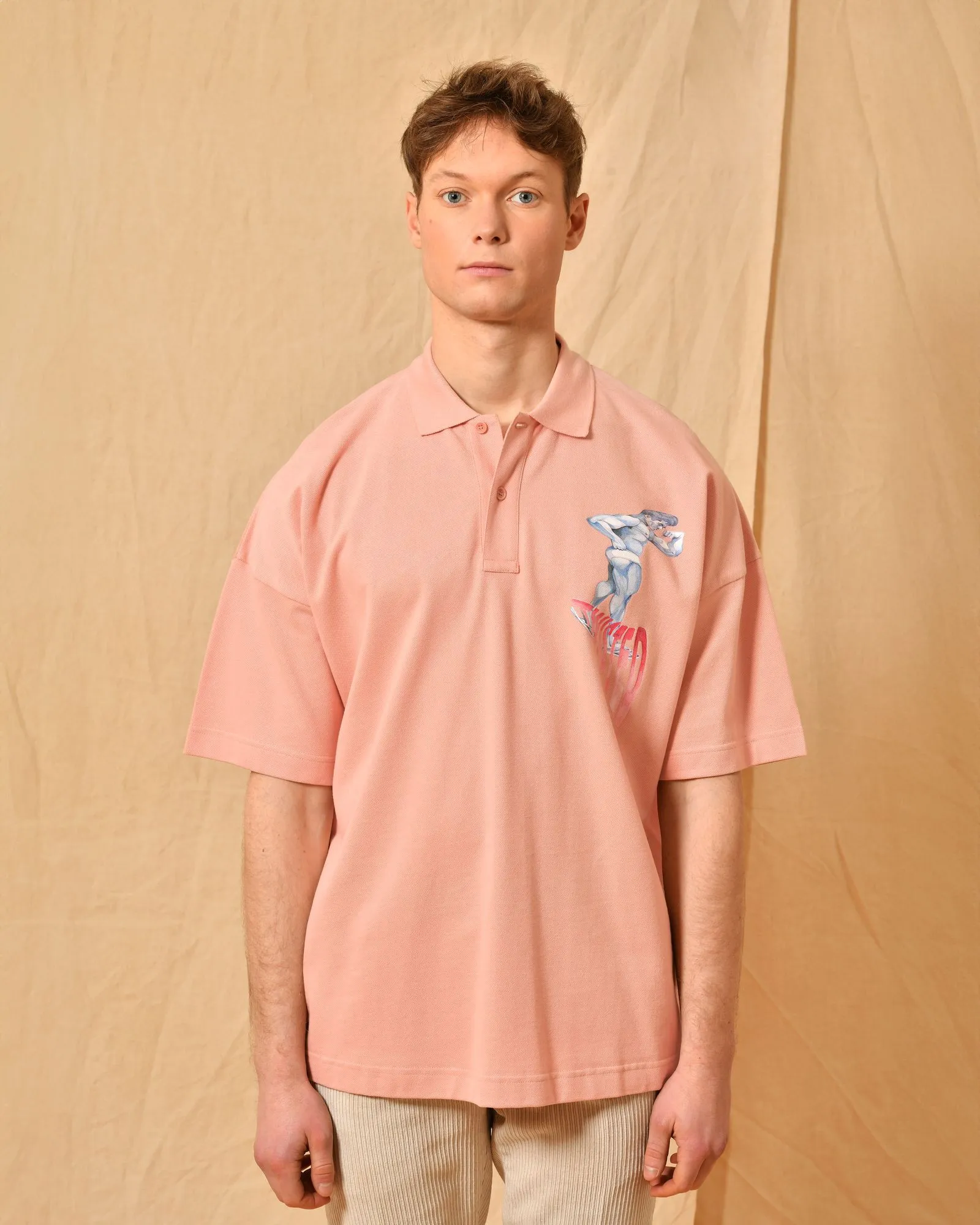 Polo en coton rose JW Anderson 