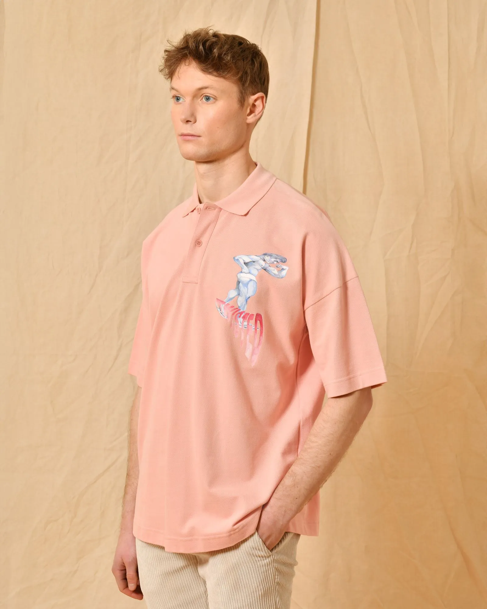 Polo en coton rose JW Anderson 