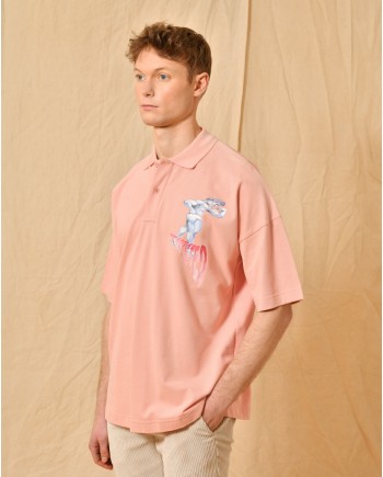 Polo en coton rose JW Anderson 