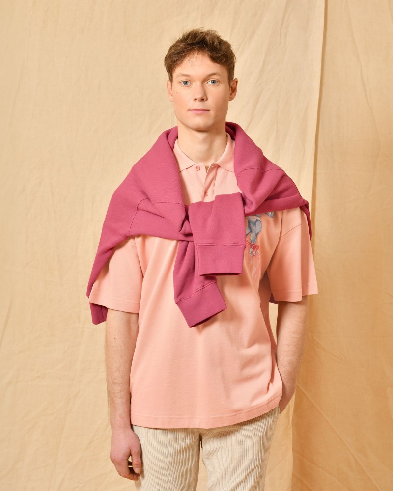 Polo en coton rose JW Anderson 