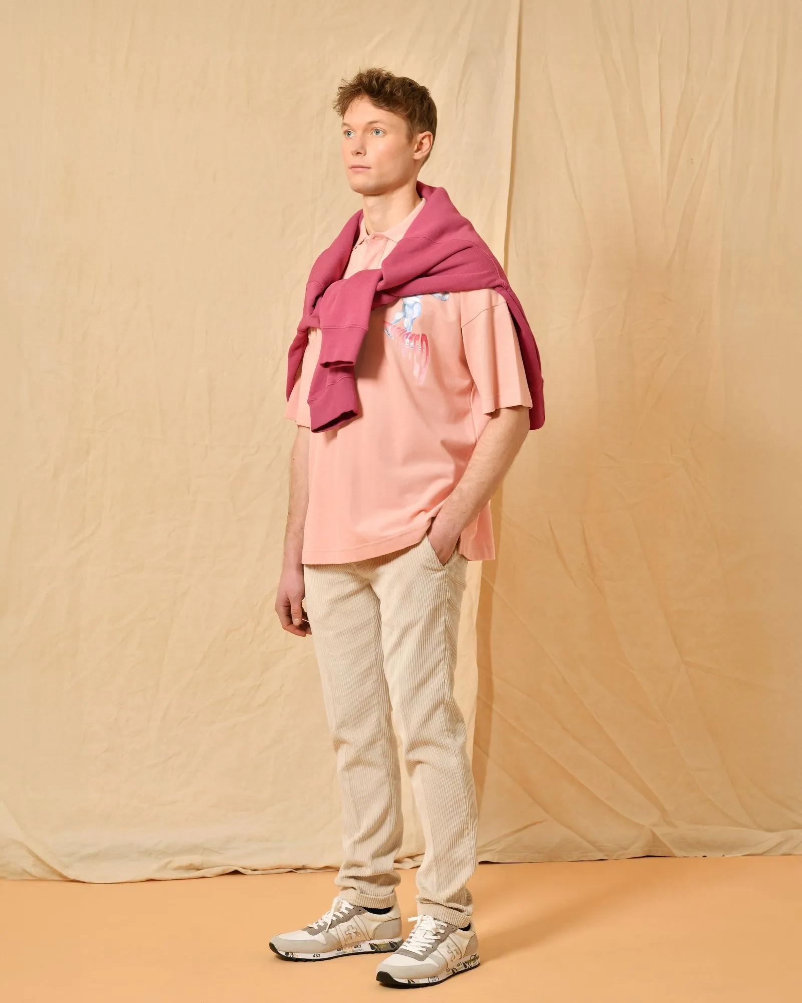 Polo en coton rose JW Anderson 