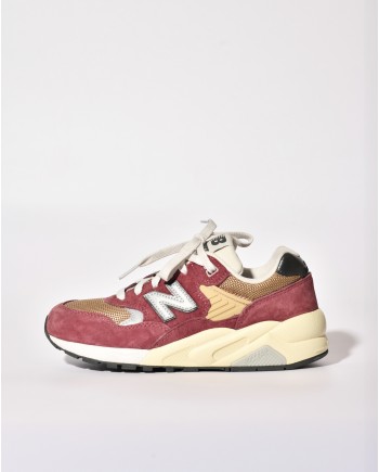 Baskets en cuir New Balance 580ECA Washed Burgundy 