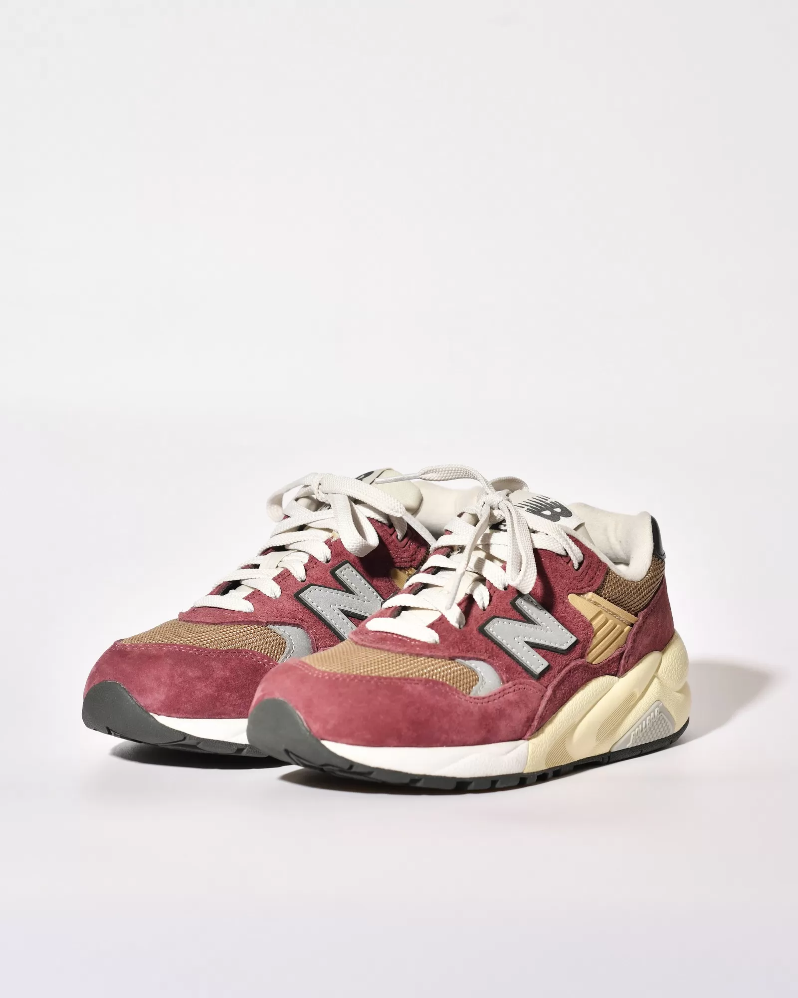 Baskets en cuir New Balance 580ECA Washed Burgundy 