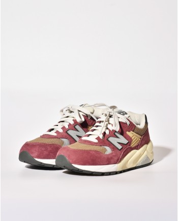 Baskets en cuir New Balance 580ECA Washed Burgundy 