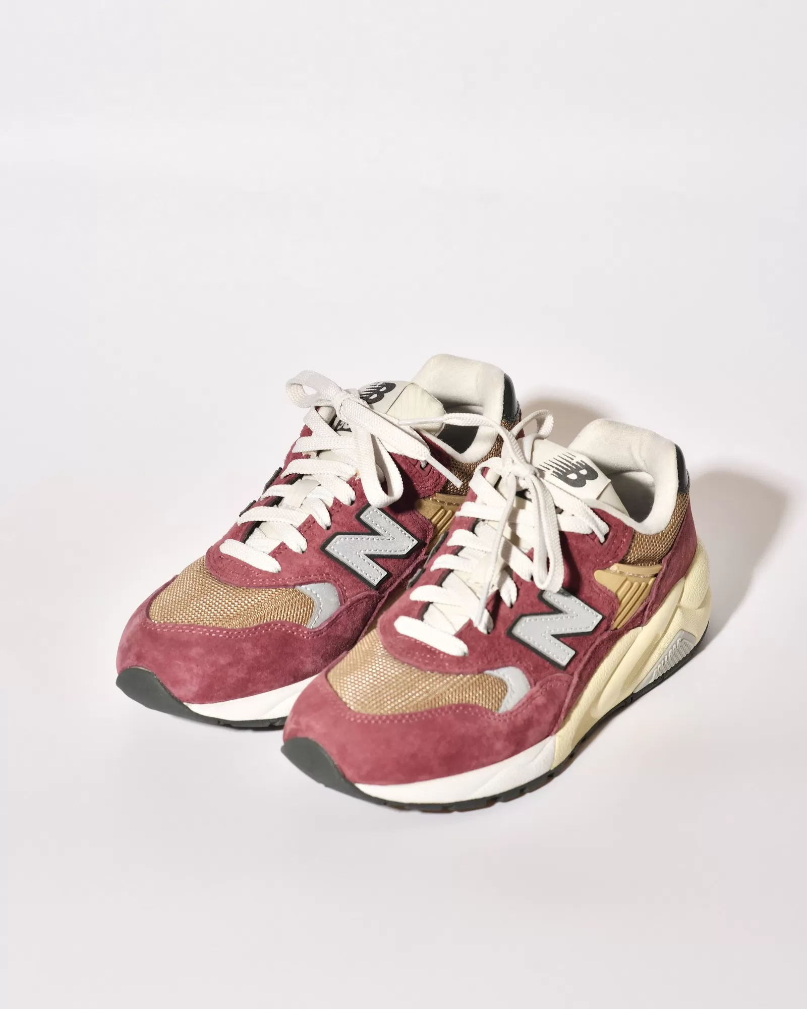 Baskets en cuir New Balance 580ECA Washed Burgundy 